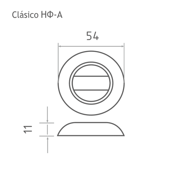 Завертка сантехническая модель НФ-А Clásico (Матовый хром)